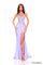 Prom Dresses Fitted Lace Long Slit Prom Dress Periwinkle