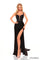 Prom Dresses Fitted Lace Long Slit Prom Dress Black