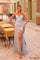 Prom Dresses Fitted Long Sequin Prom Dress Light Blue