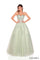 Prom Dresses Long Ball Gown Glitter Applique Prom Dress Avocado