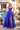 Prom Dresses Long Formal Beaded Slit Evening Prom Gown Royal Blue
