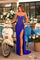 Prom Dresses Beaded Long Corset Fitted Prom Evening Dress Bright Royal