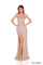 Prom Dresses Long Formal Fitted Slit Evening Prom Dress Nude/Silver