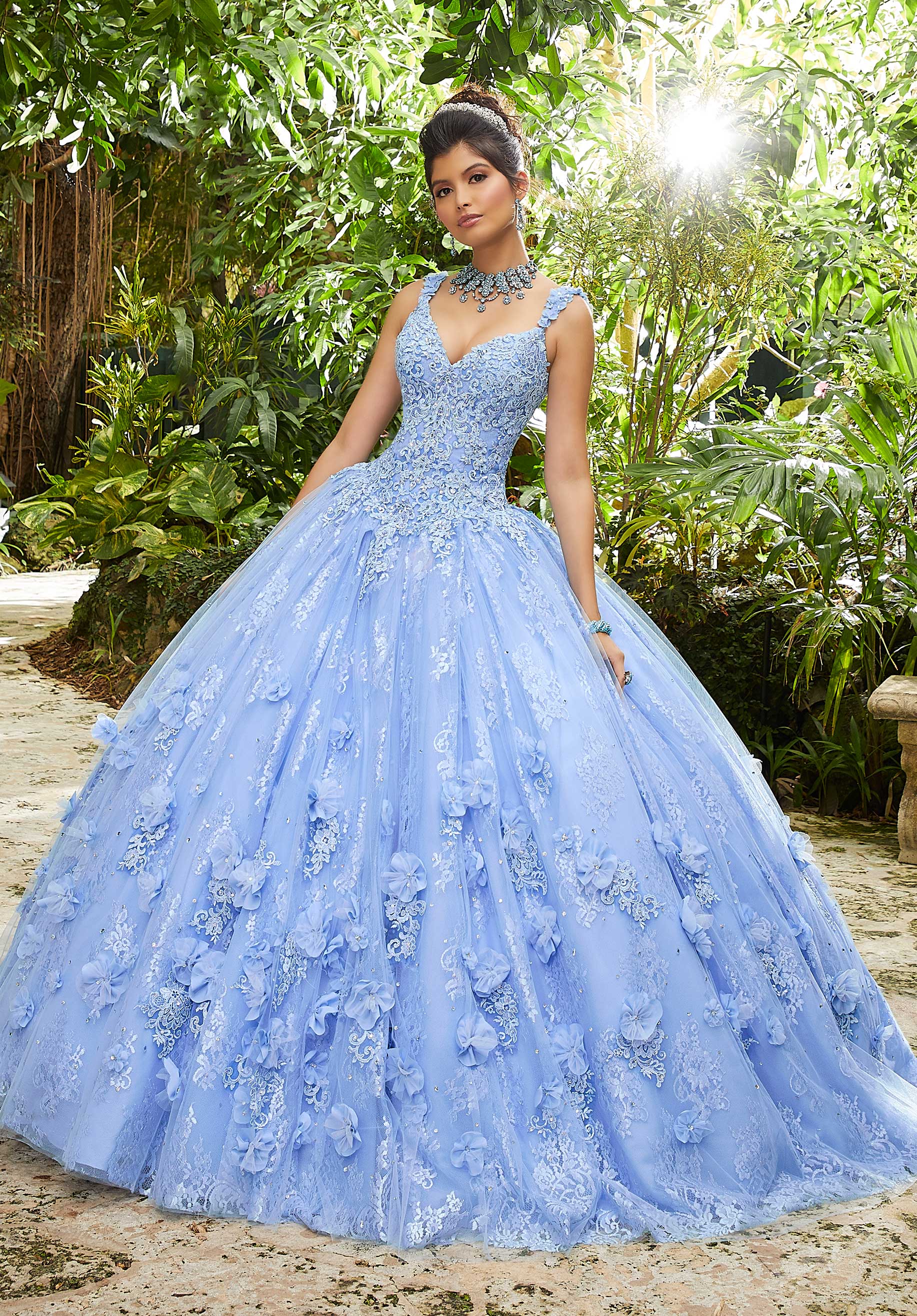 Sweetheart Floor-Length Tulle Quinceañera Ball Gown MGNY Madeline Gardner New York 89250