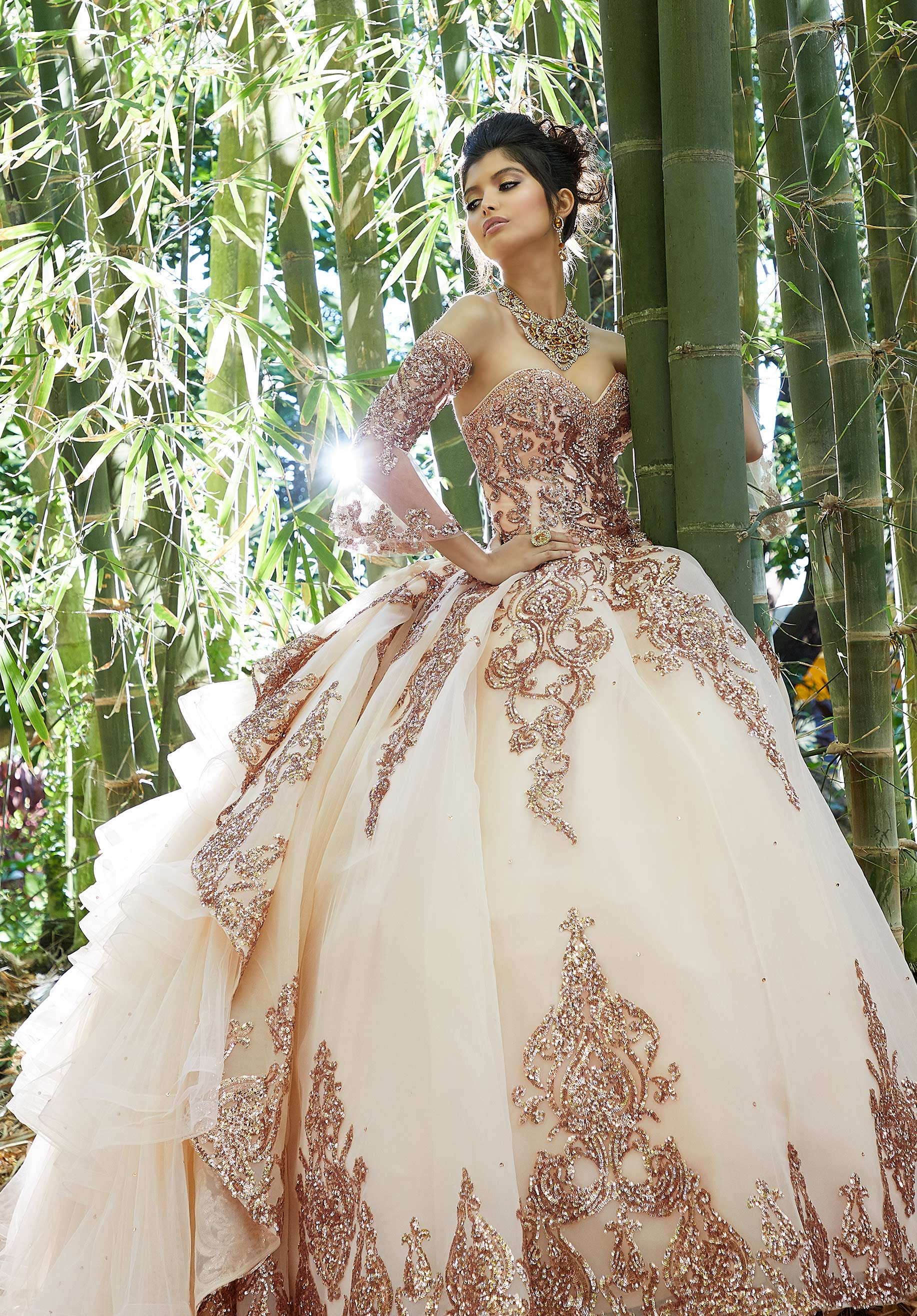 Sweetheart Floor-Length Tulle Quinceañera Ball Gown MGNY Madeline Gardner New York 89255