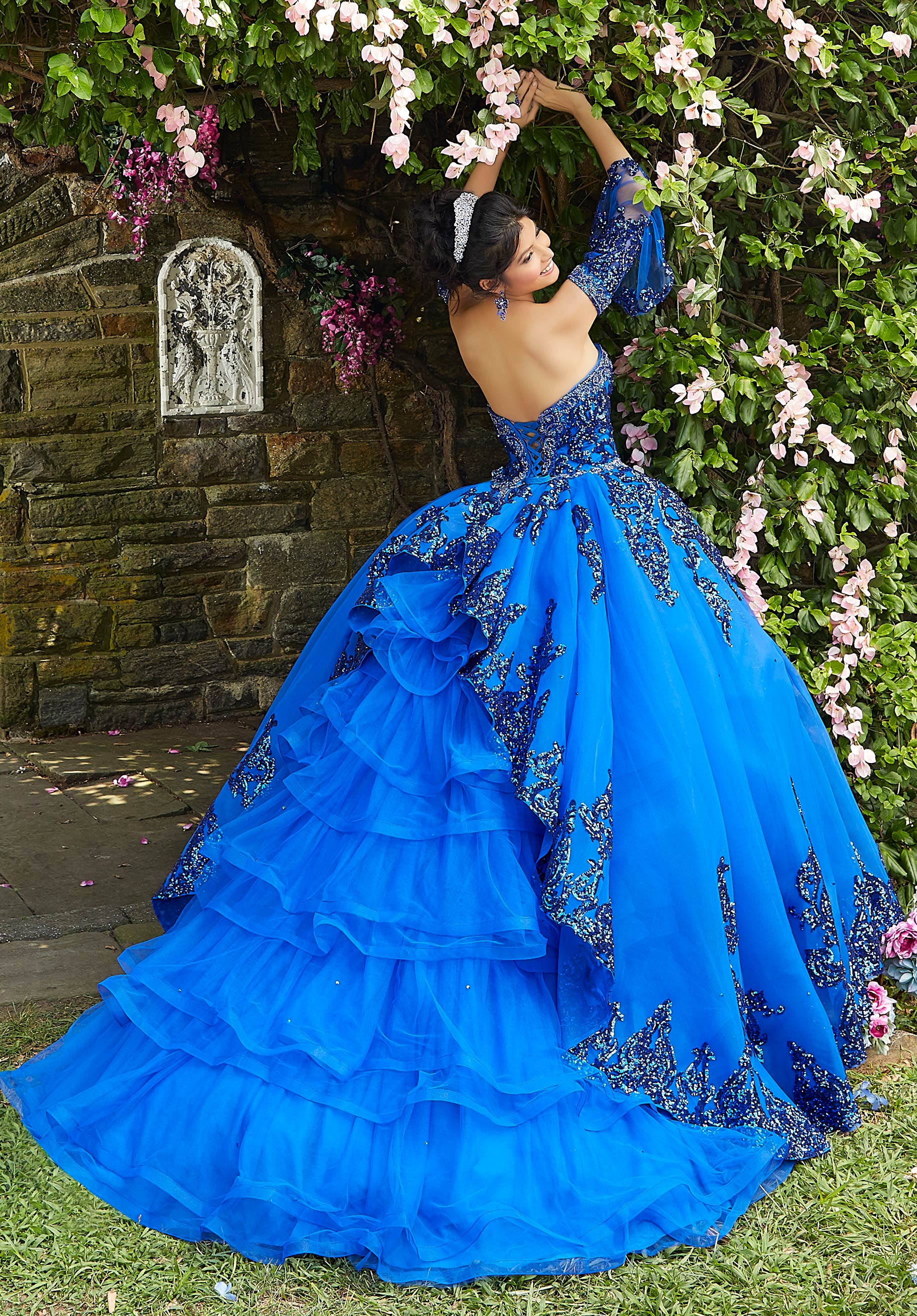 Sweetheart Floor-Length Tulle Quinceañera Ball Gown MGNY Madeline Gardner New York 89255