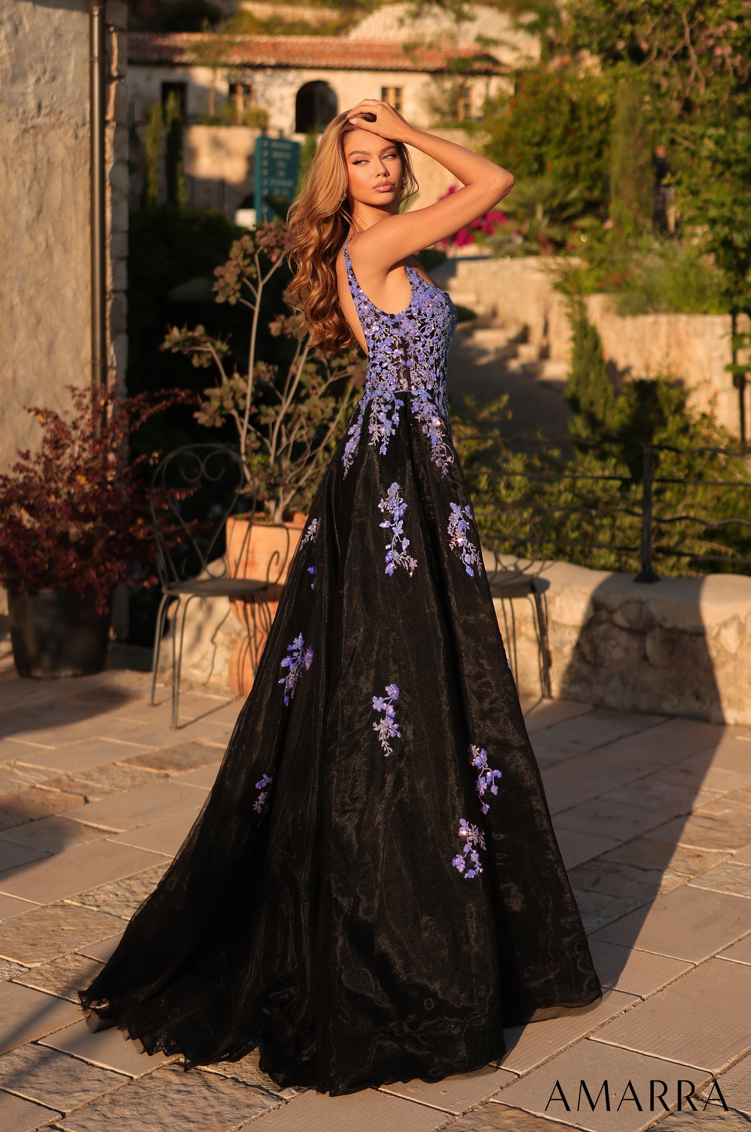 Prom Dresses Evening Prom Sequin Lace Applique Dress Black/Multi