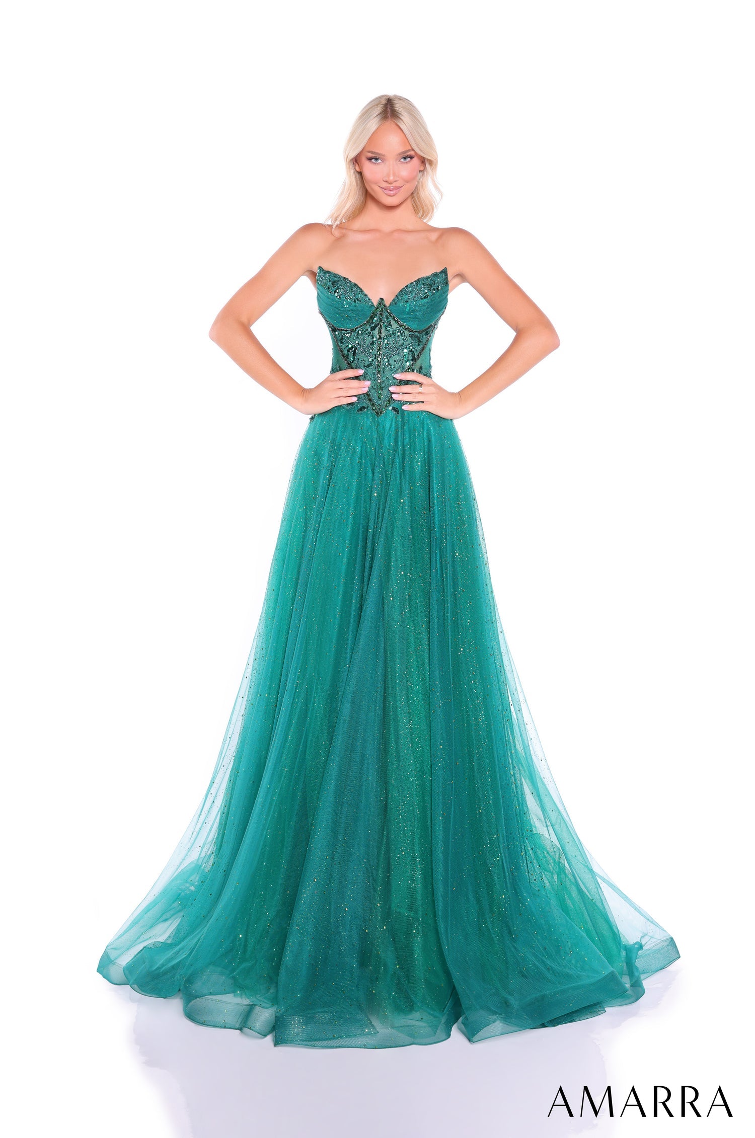 Prom Dresses Long Sequin Lace A Line Prom Dress Emerald