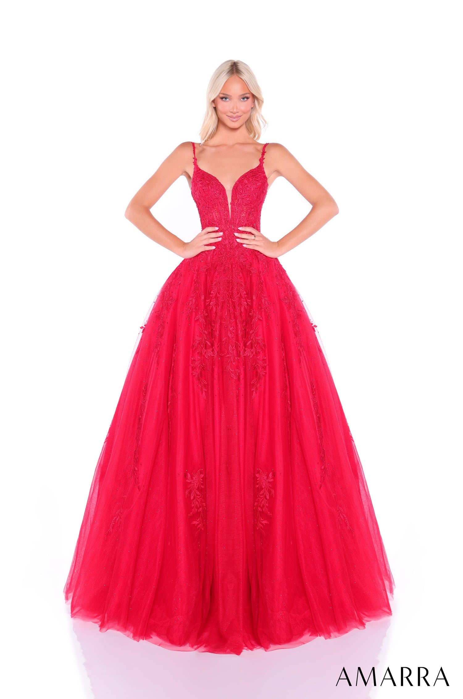 Prom Dresses Long Lace Prom Corset Ball Gown Red