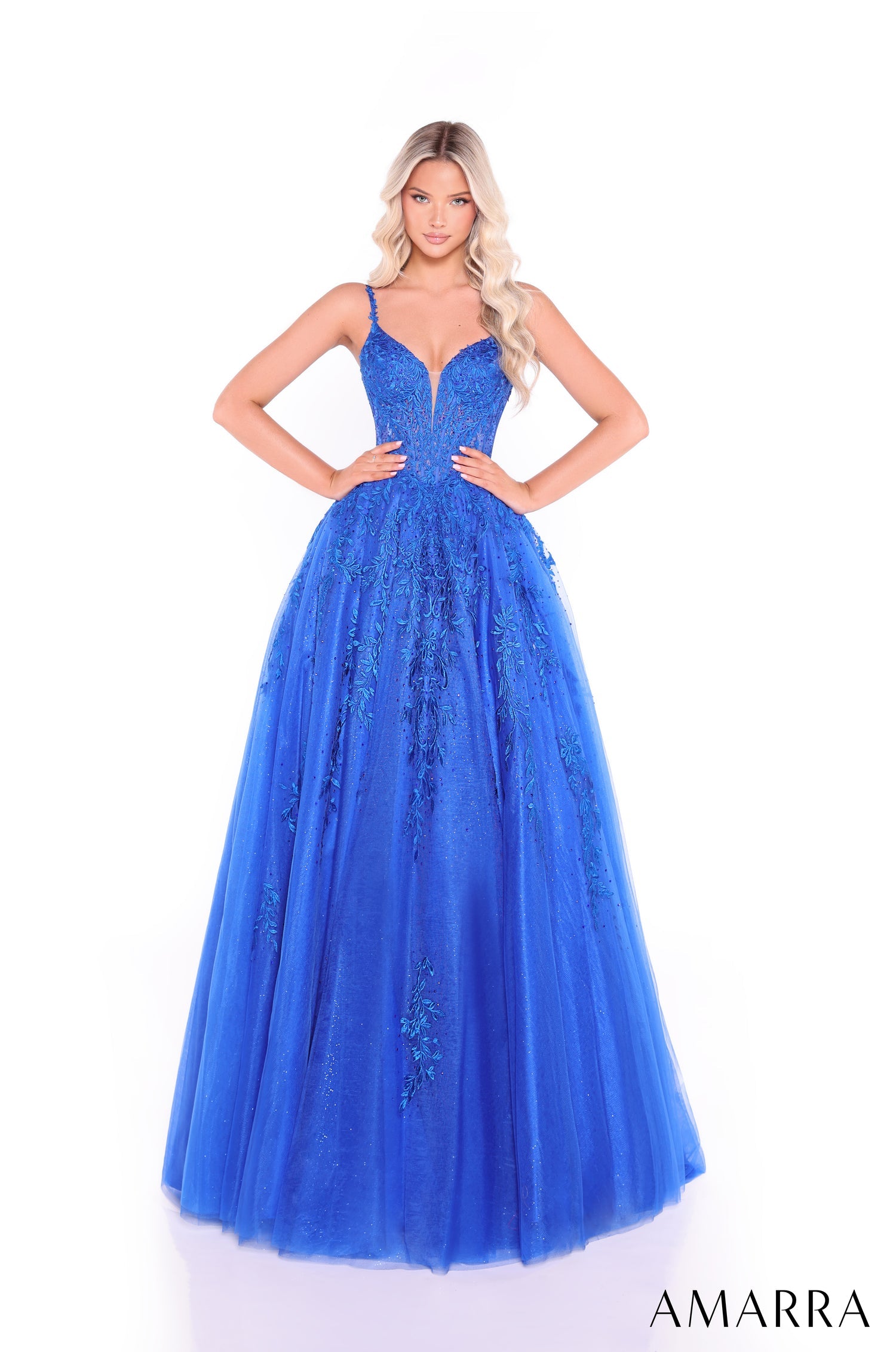 Amarra 89509 Long Lace Prom Corset Ball Gown – The Dress Outlet