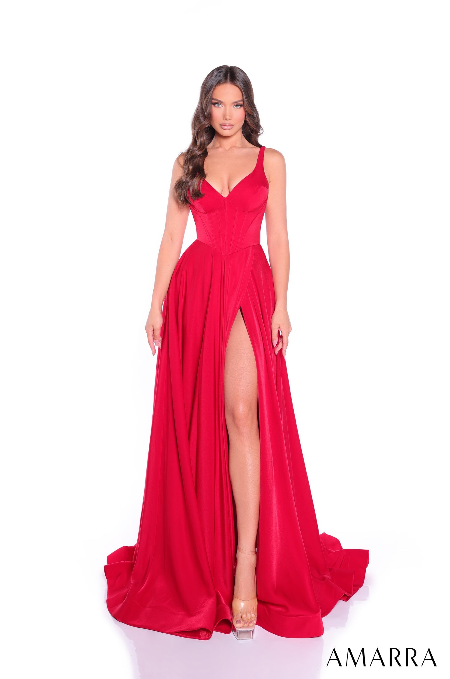 corset maxi dress red Amarra 89519