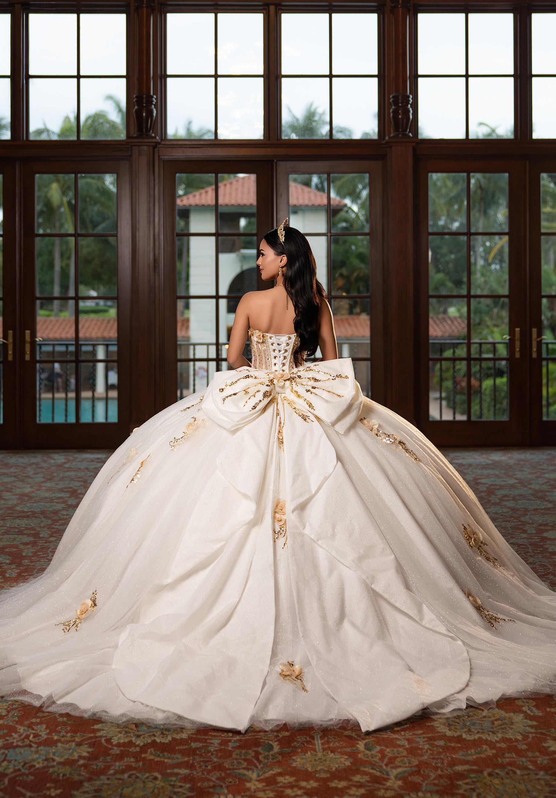Sweetheart Floor-Length Tulle Quinceañera Ball Gown MGNY Madeline Gardner New York 89553