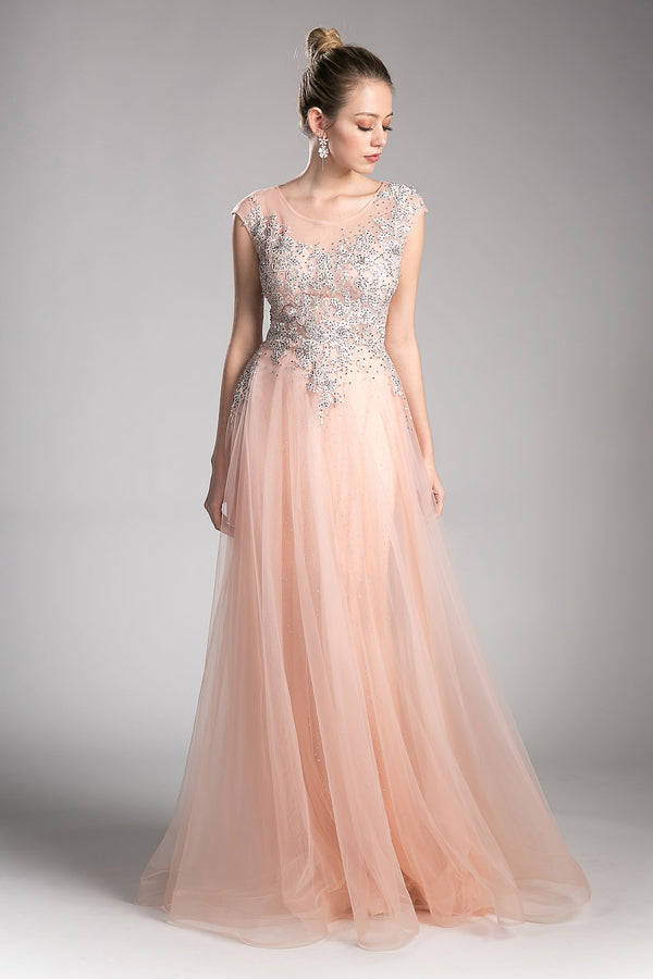 LaDivine 8992 Long Prom A Line Formal Dress