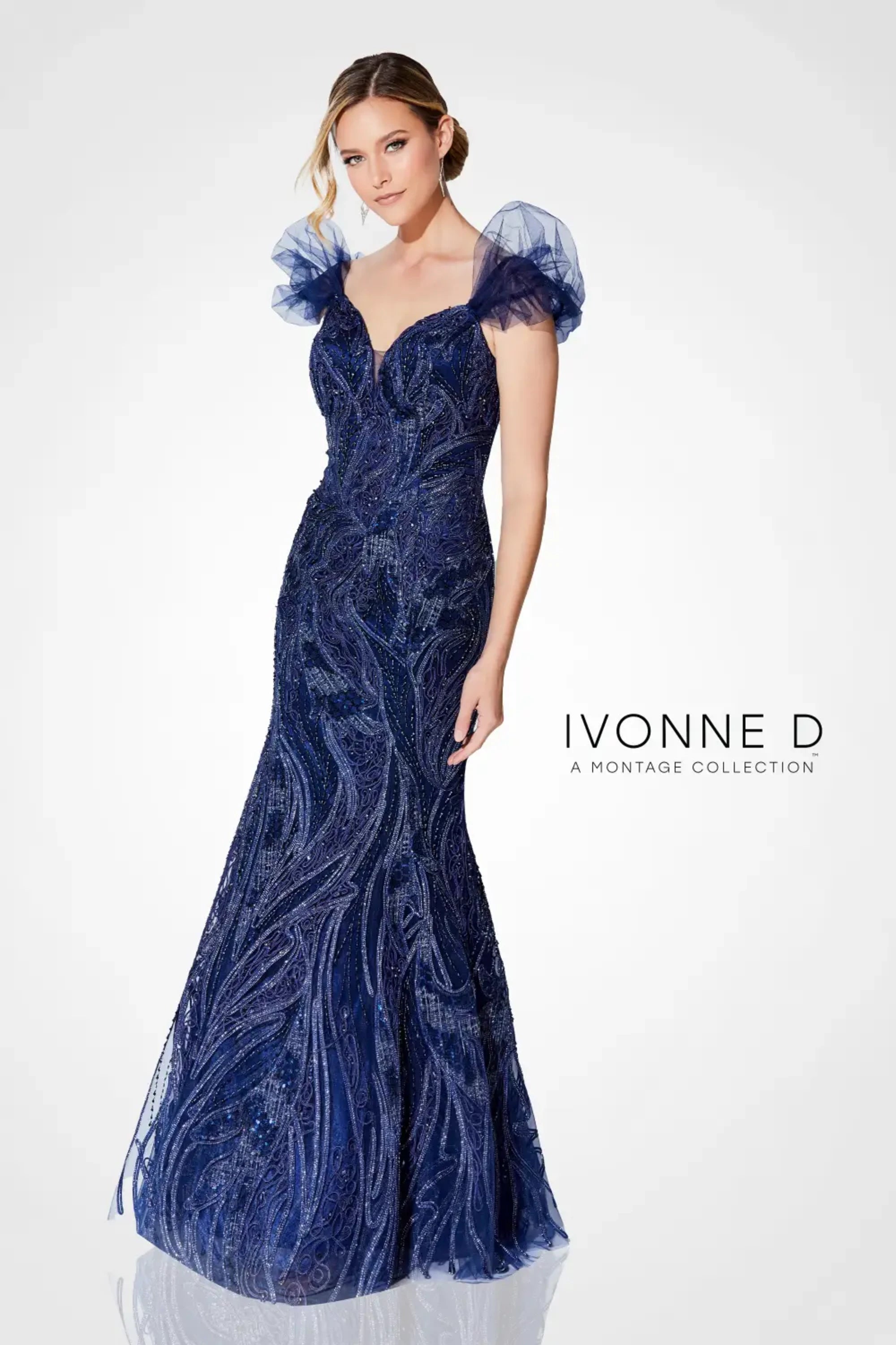 Mother of the BrideDresses Long Formal Mother of the Bride Beaded Evening Dress Navy Blue