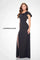 Formal Dresses Long A Line Ruffle Slit Formal Evening Dress Black