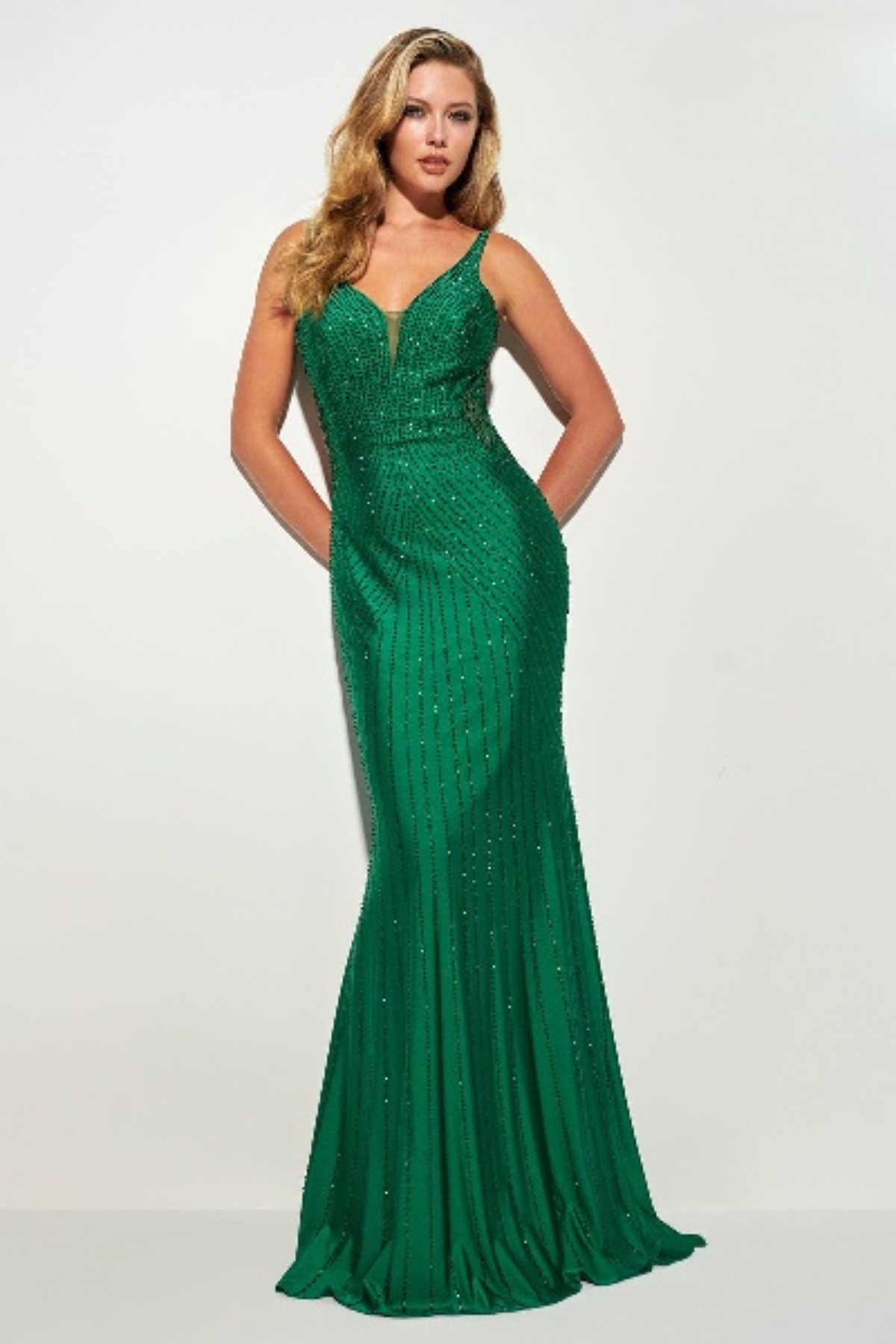Prom Dresses Mermaid Long Pattern Formal Prom Dress  Dark Emerald