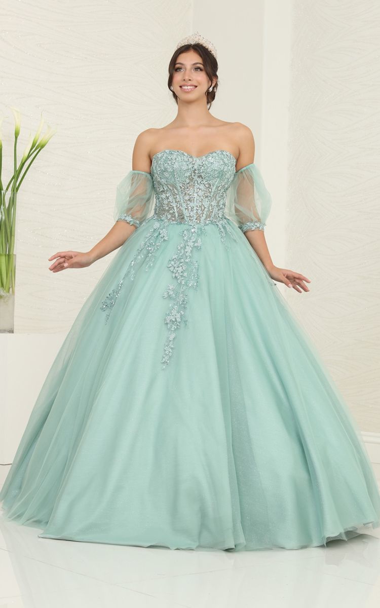 Sweetheart Floor-Length Tulle Prom Ball Gown May Queen LK237