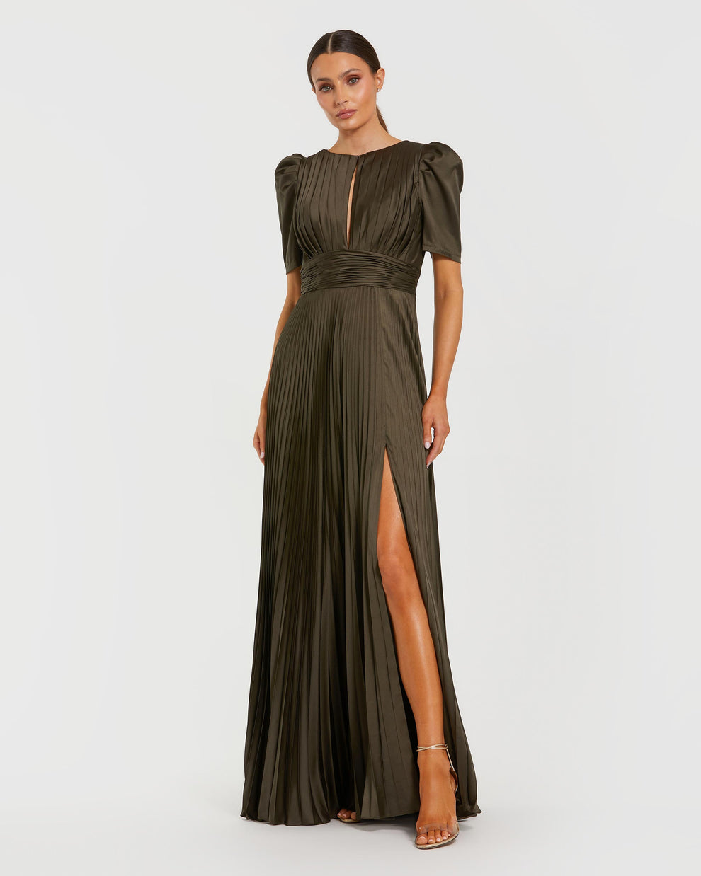 Mother of the Bride Dresses Fitted Long Formal Mother of the Bride Dress Olive