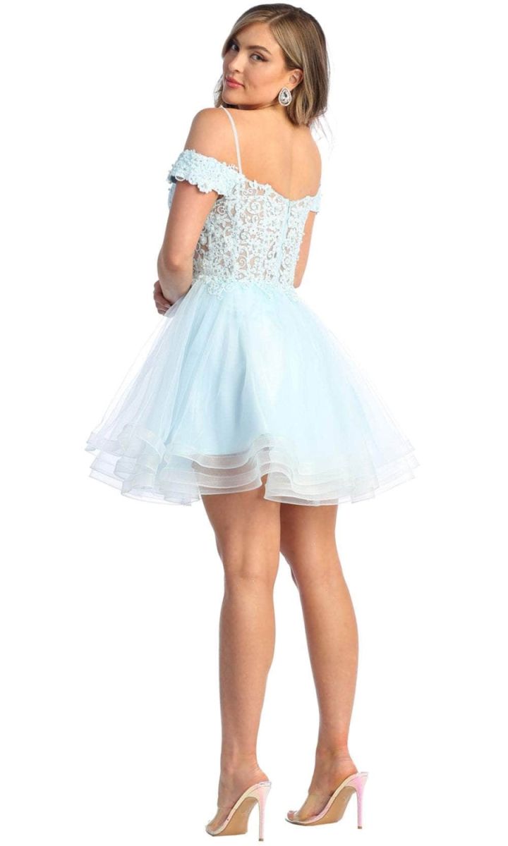 Off-the-Shoulder Mini/Short Tulle Cocktail A-Line May Queen 1897