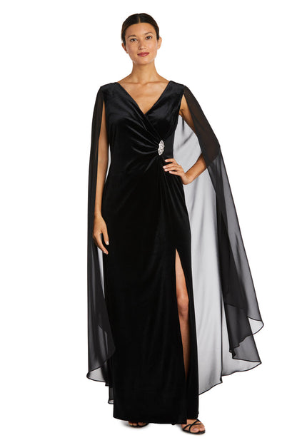 Mother of the Bride Dresses Long Mother of the Bride Cape Wrap Dress Black