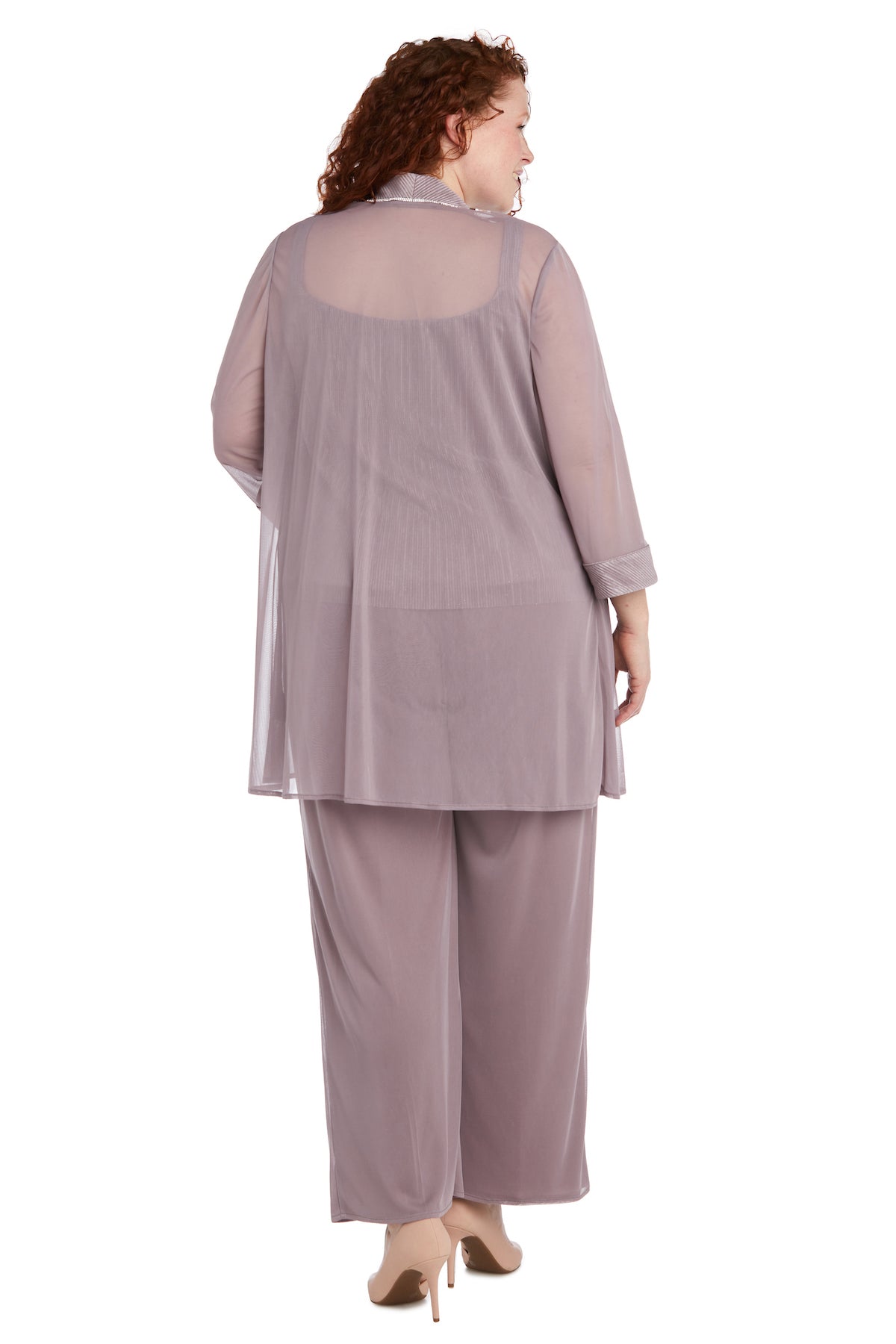 R&M Richards 9084DW Long Formal Plus Size Jacket Pant Suit