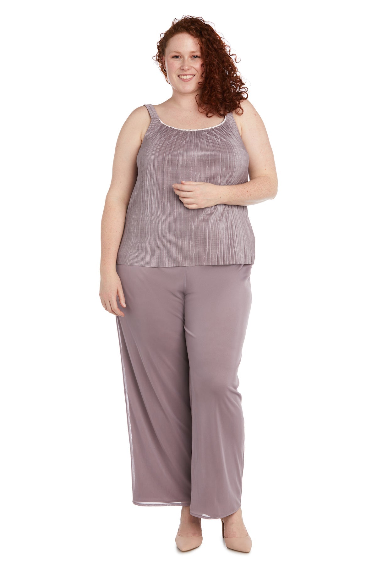 R&M Richards 9084DW Long Formal Plus Size Jacket Pant Suit