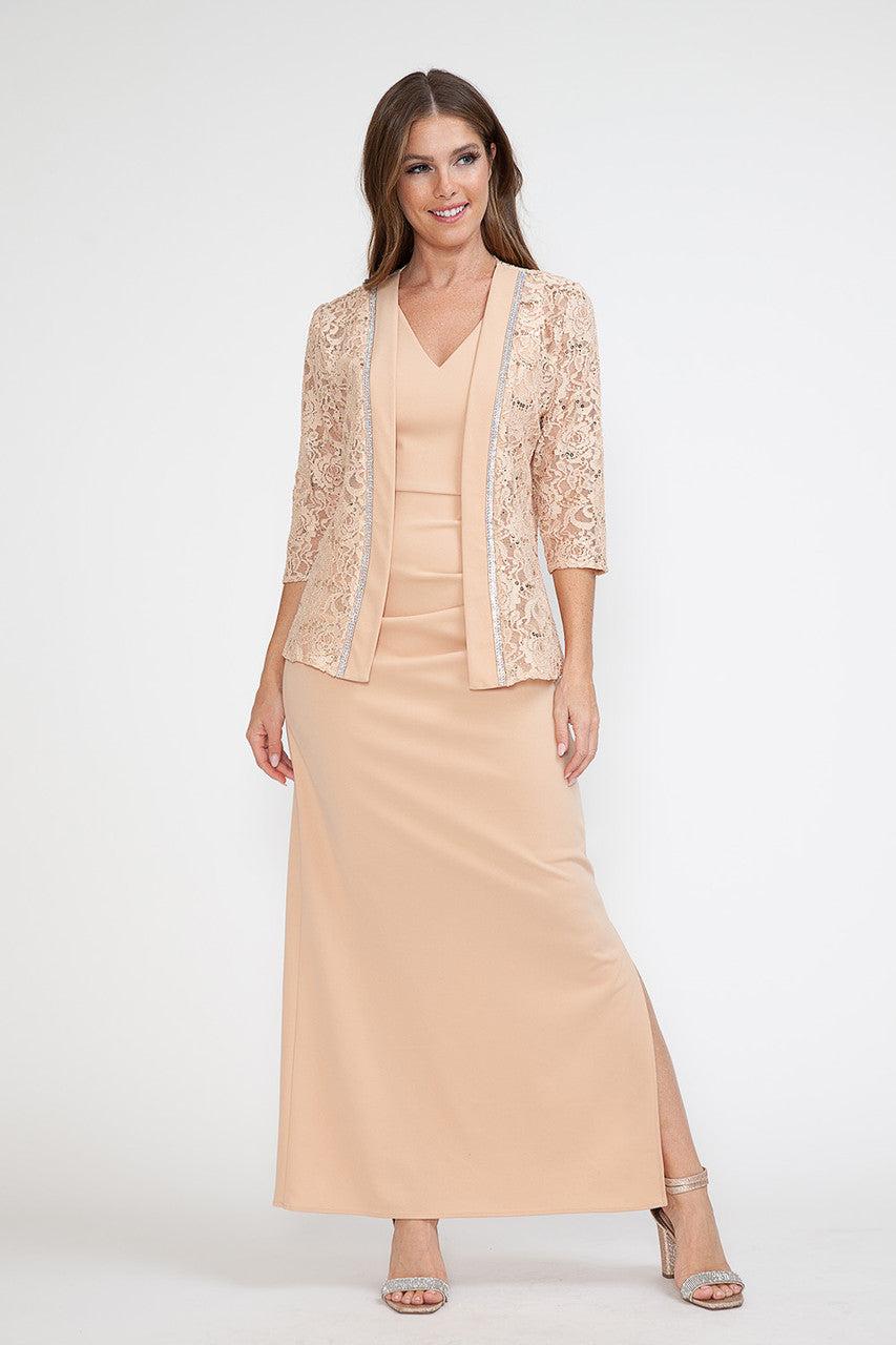 Mother of the Bride Dresses Sequin Long Formal Evening Mother of the Bride Dress Lenovia 5293 Gold