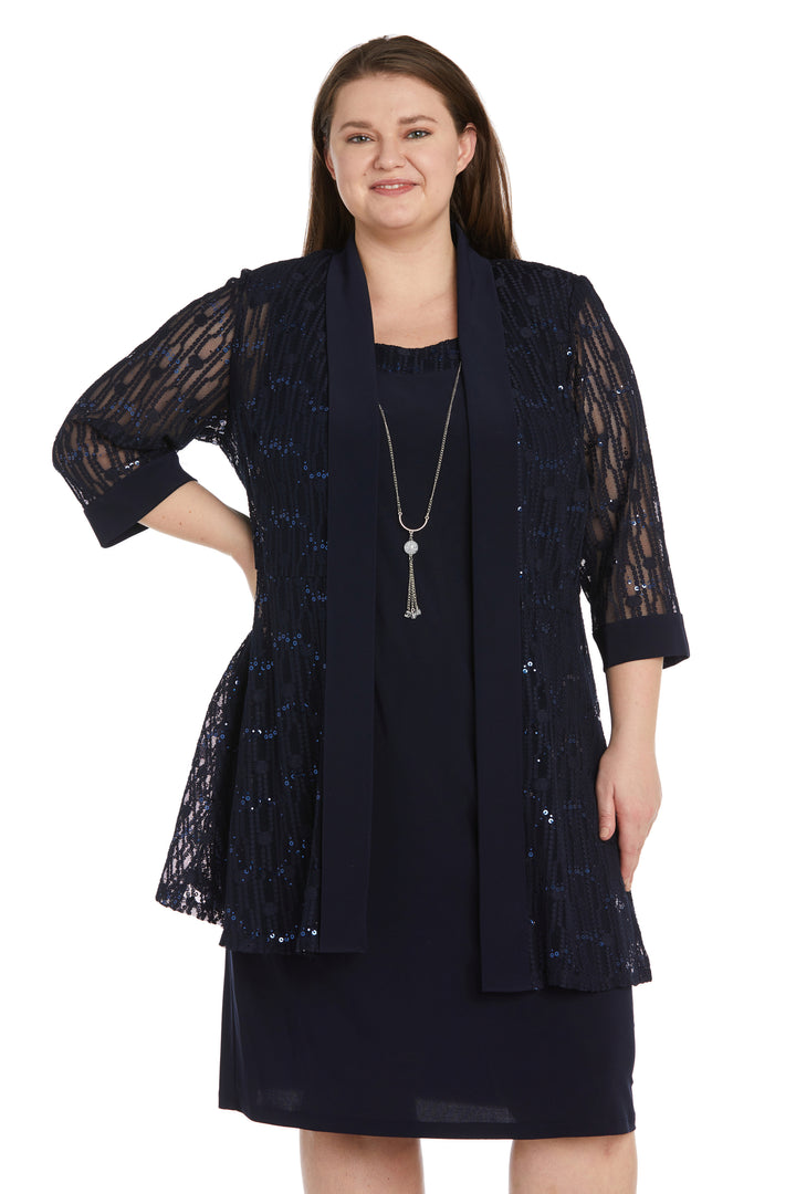 R&M Richards 9089W Plus Size Short Jacket Dress