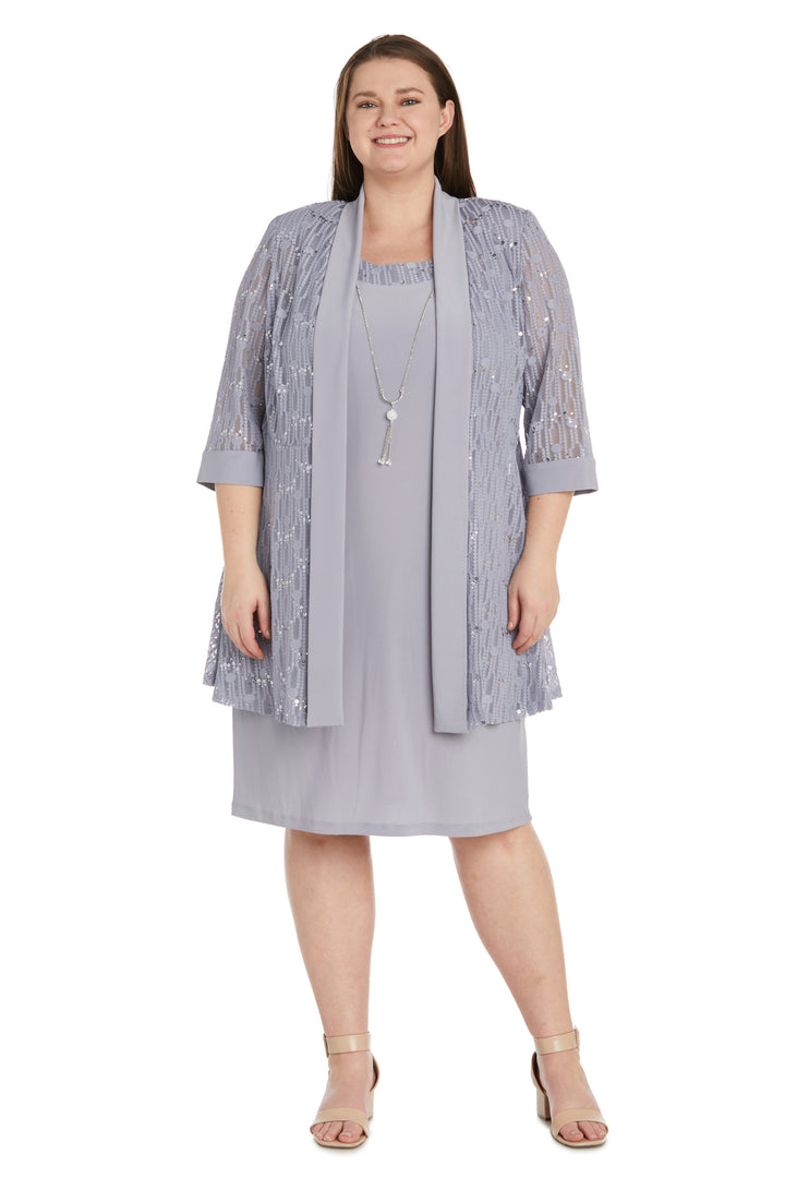 R&M Richards 9089W Plus Size Short Jacket Dress