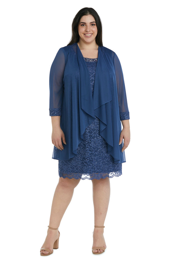 Plus Size Short Dress Jacket R&M Richards 9090BW