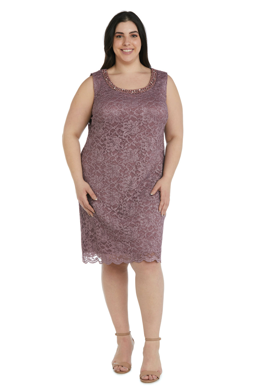 R&M Richards 9090BW Plus Size Short Jacket Dress
