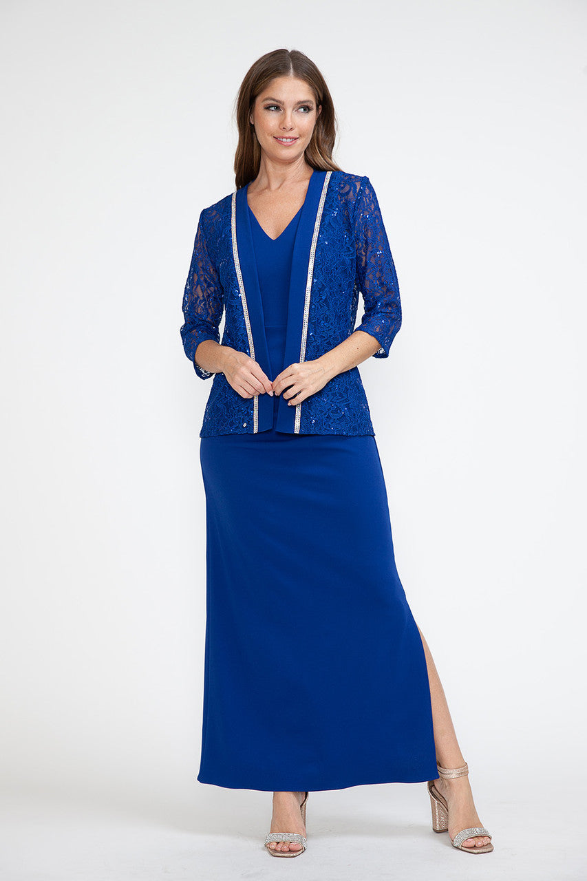 Mother of the Bride Dresses Sequin Long Formal Evening Mother of the Bride Dress Lenovia 5293 Royal Blue