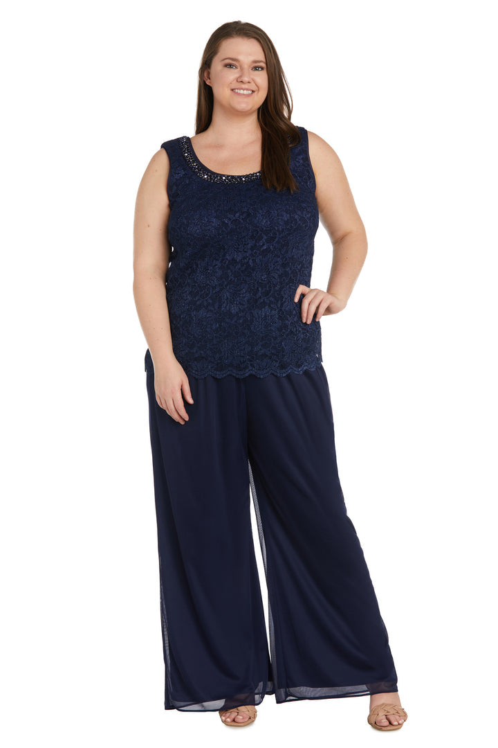 R&M Richards 9099W Plus Size Long Pant Suit