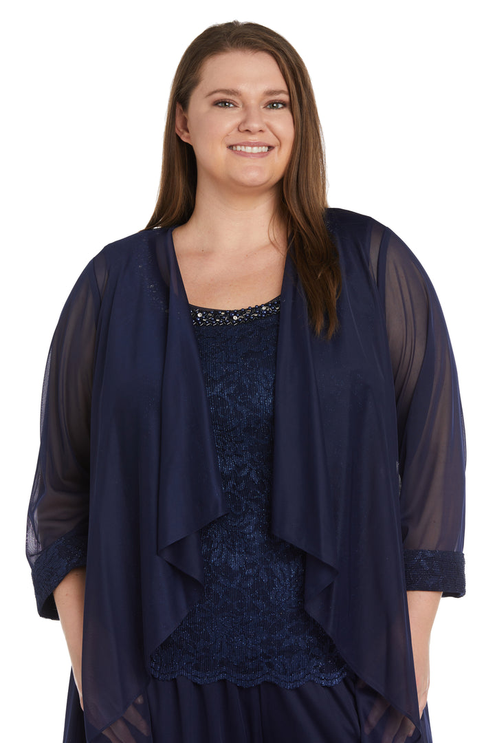 R&M Richards 9099W Plus Size Long Pant Suit