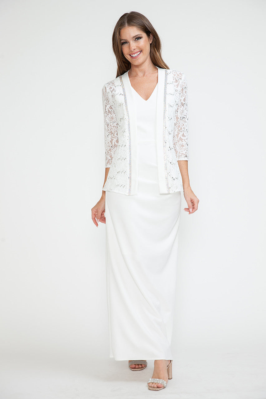 Mother of the Bride Dresses Sequin Long Formal Evening Mother of the Bride Dress Lenovia 5293 Ivory
