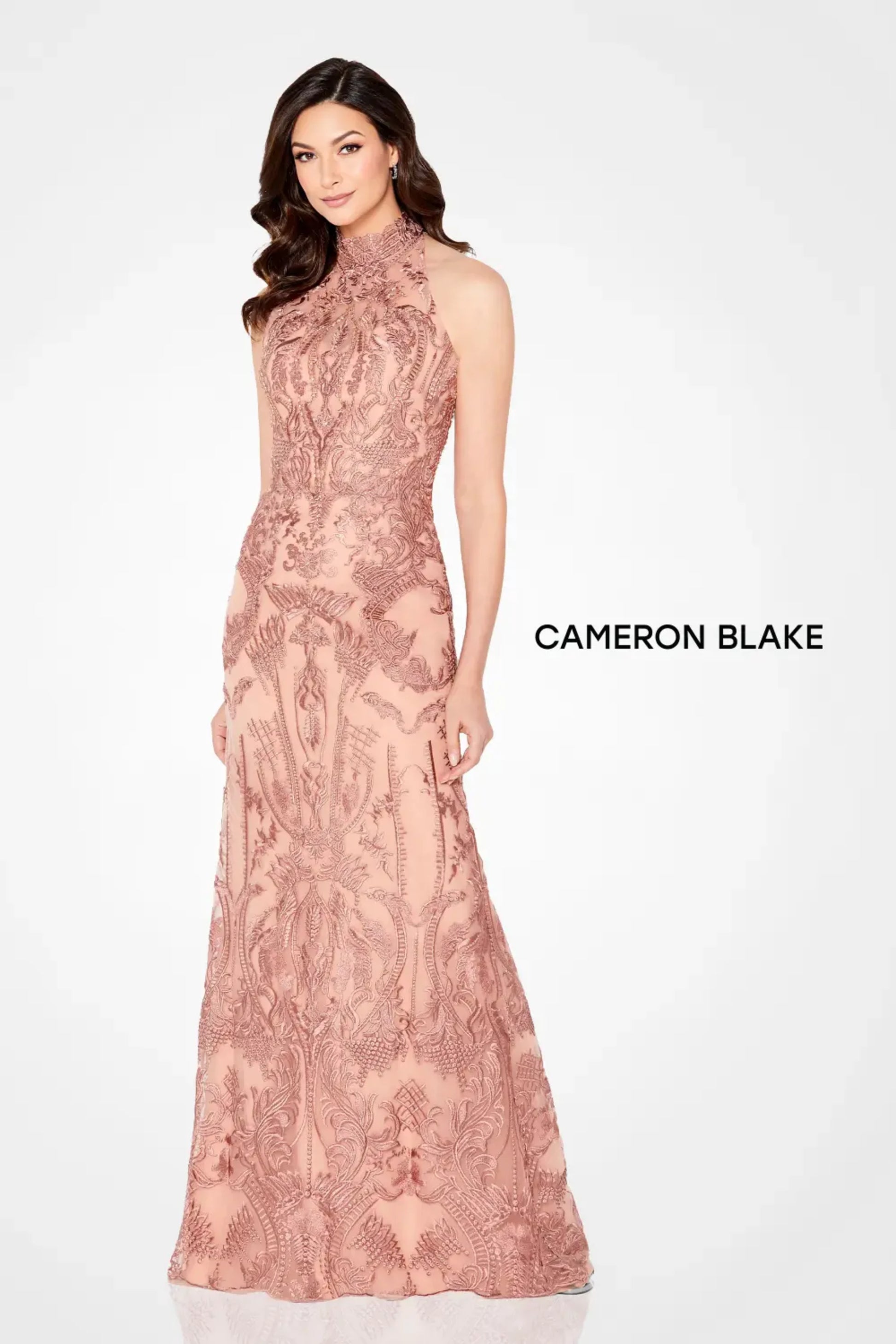 Cameron Blake 220645 Long Formal Fitted Evening Dress