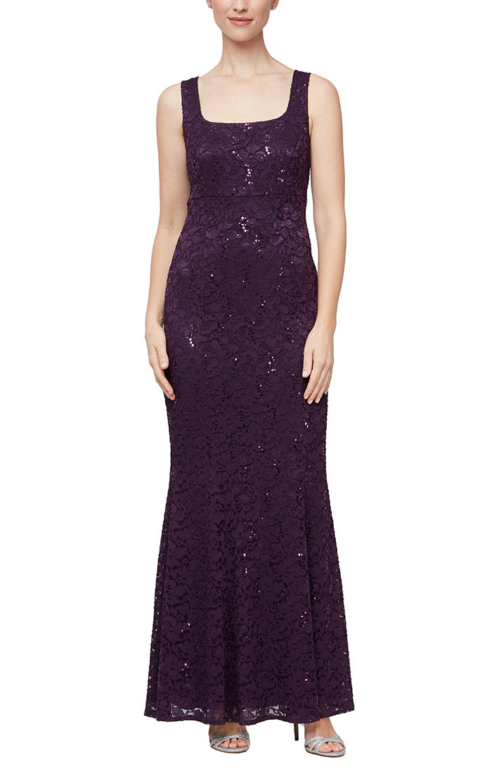 SL Fashions 9213110 Lace Mother of the Bride Long Petite Dress