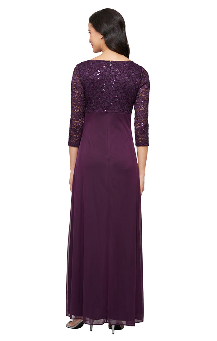 SL Fashions 9213138 Long Formal Mother of the Bride Petite Dress