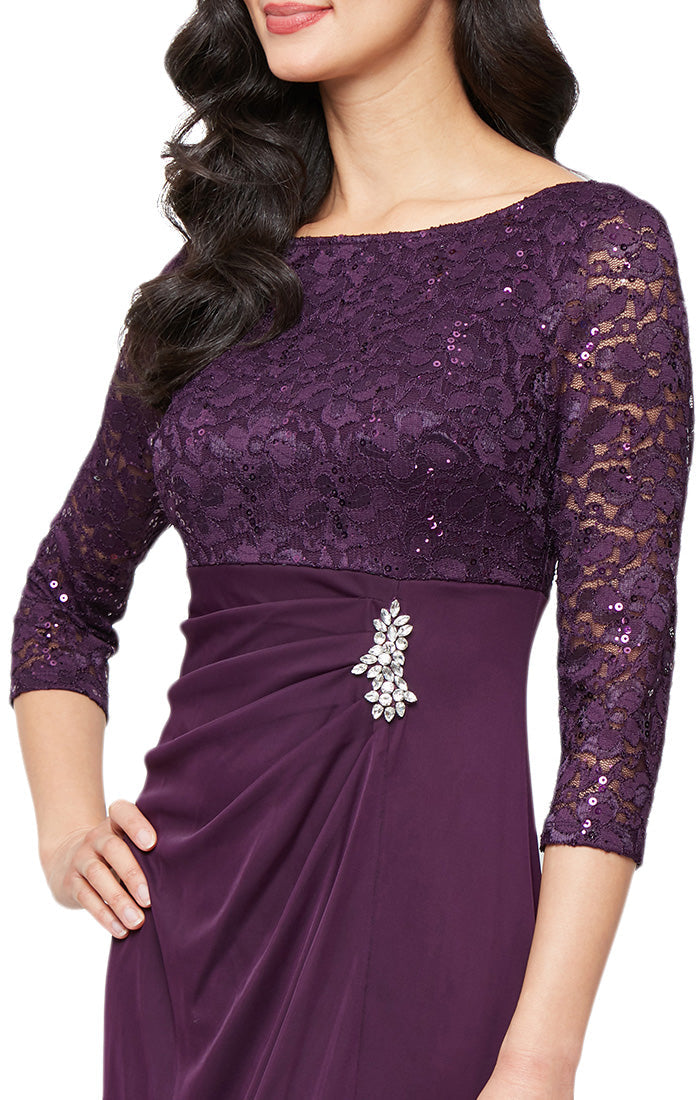 SL Fashions 9213138 Long Formal Mother of the Bride Petite Dress