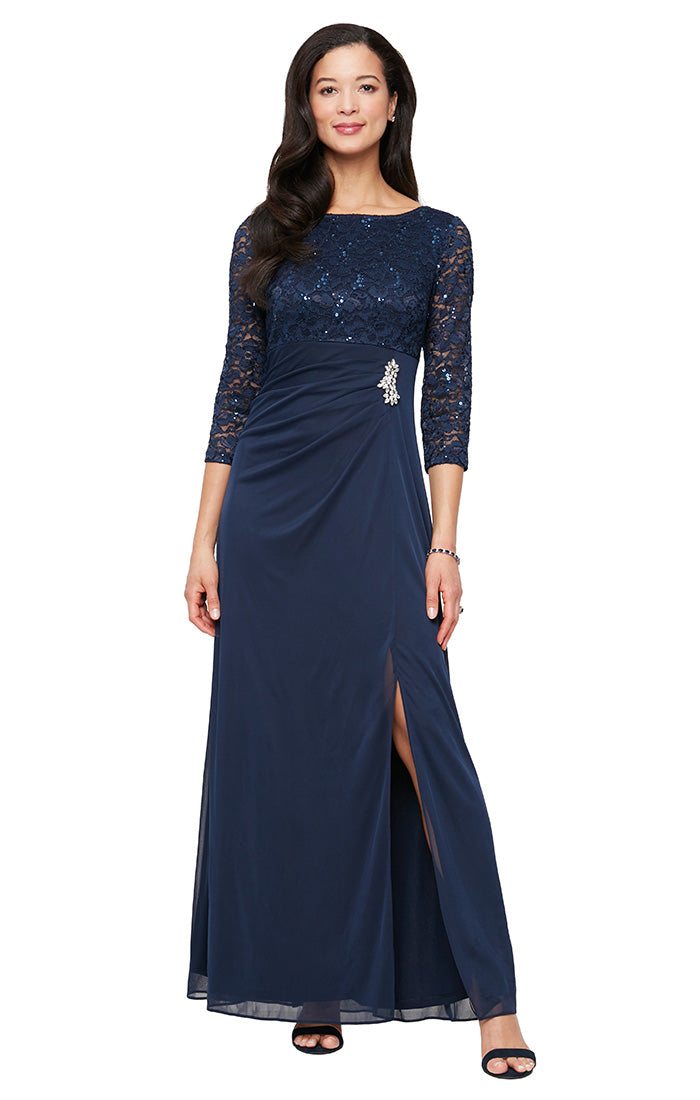 Mother of the Bride Dresses Long Formal Mother of the Bride Petite Dress Navy