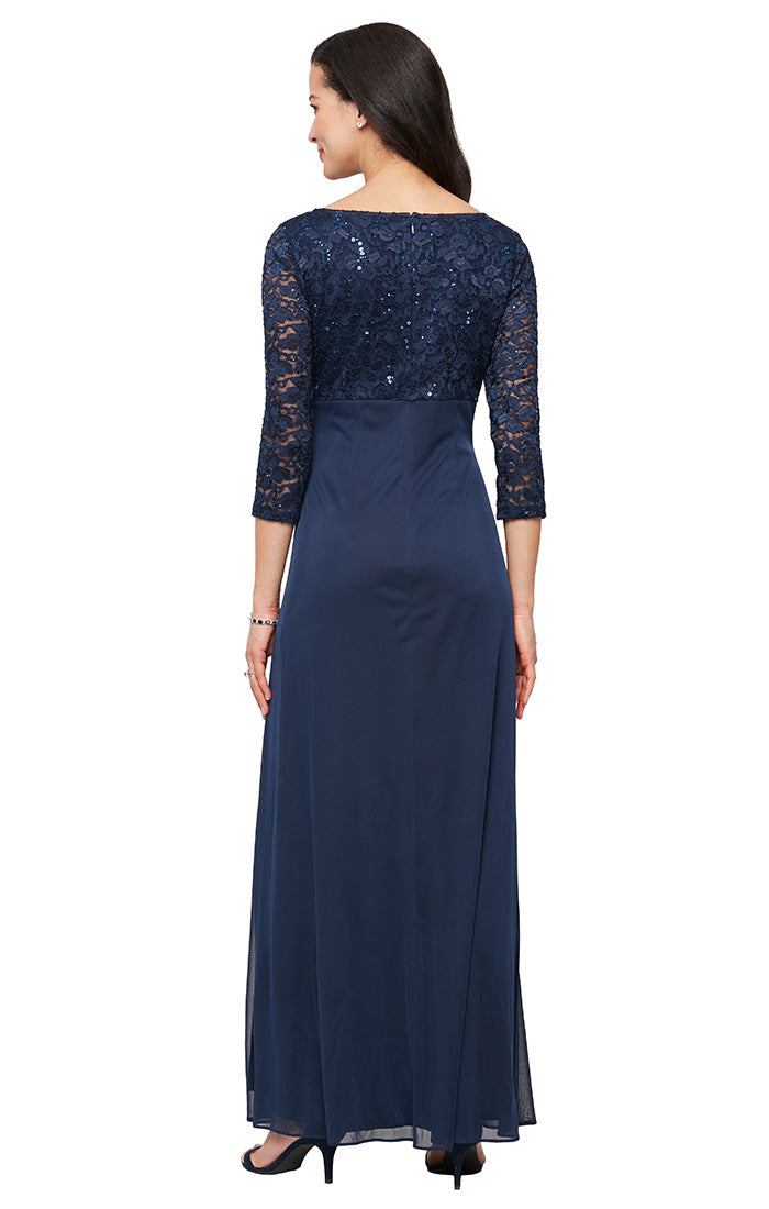 SL Fashions 9213138 Long Formal Mother of the Bride Petite Dress