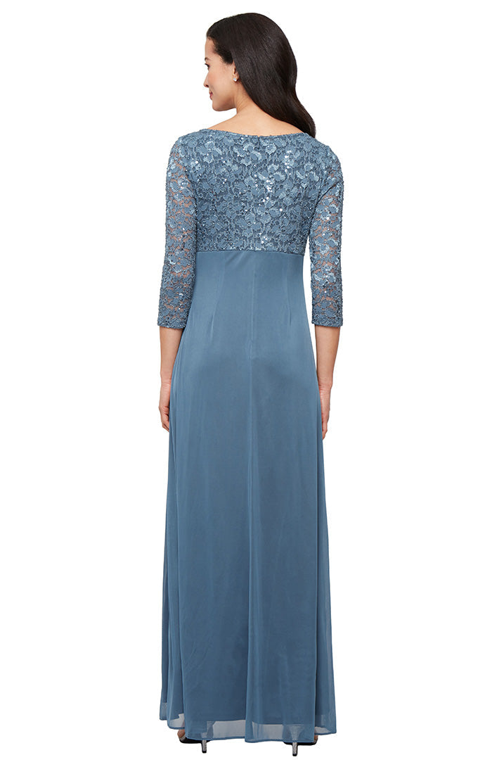 SL Fashions 9213138 Long Formal Mother of the Bride Petite Dress