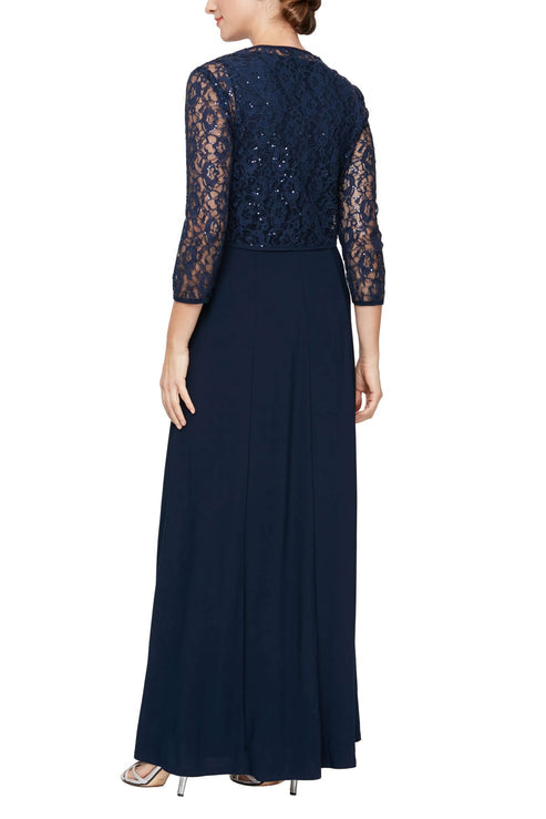 SL Fashions 9119429 Long Mother of the Bride Formal Jacket Dress