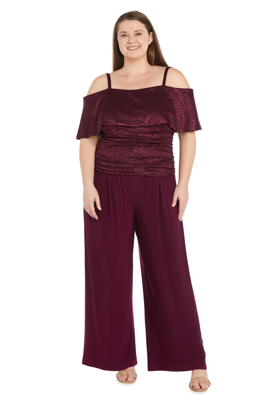 R&M Richards 9122W Plus Size Formal Jumpsuit