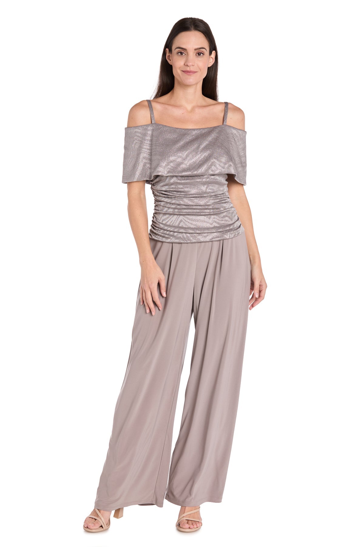 R&M Richards 9122P Long Formal Petite Jumpsuit