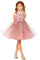Flower Girl Dresses Short 3D Floral A Line Flower Girl Dress Mauve