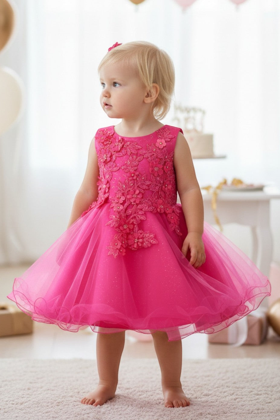 Sleeveless Baby Flower Girls Dress