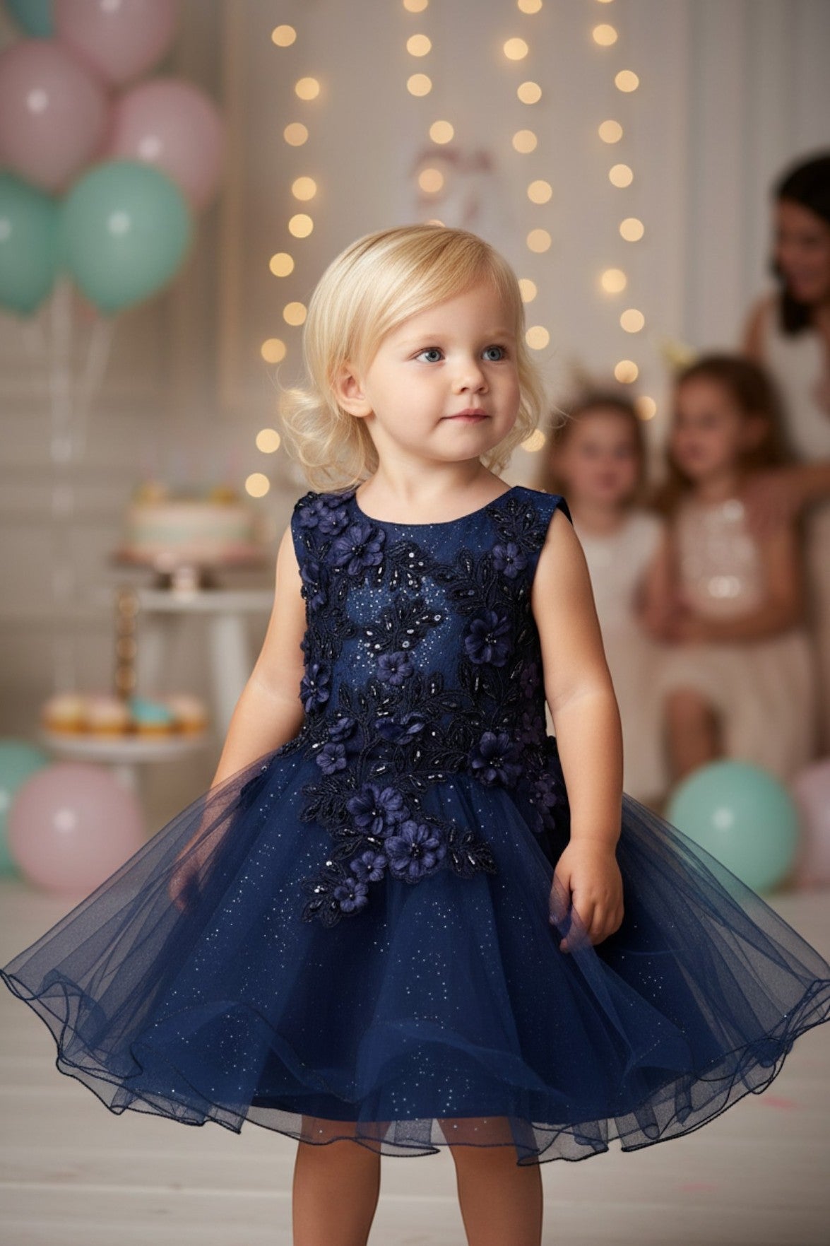 Sleeveless Baby Flower Girls Dress