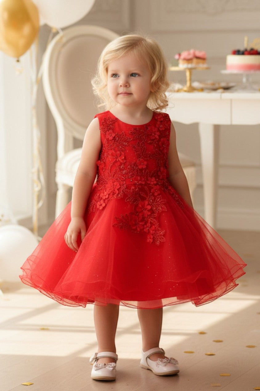 Sleeveless Baby Flower Girls Dress