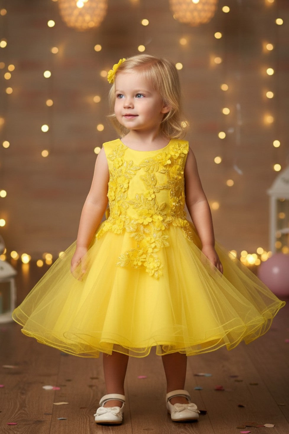 Sleeveless Baby Flower Girls Dress